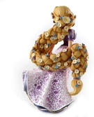 Statuette résine raiponce - enesco - haute couture - 20cm