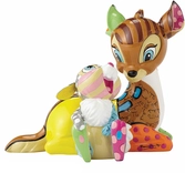 Statue résine de bambi et son ami panpan, de la collection britto - 17cm