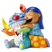Statuette résine lilo et stitch câlin by britto - 14cm