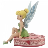 Statue résine fée clochette - "tinker bell on heart" enesco 11cm