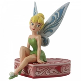 Statue résine fée clochette - "tinker bell on heart" enesco 11cm