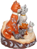 Statuette résine de la famille aristochats "carved by heart aristocats" - jim shore enesco 18cm