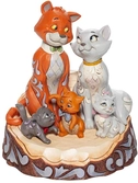 Statuette résine de la famille aristochats "carved by heart aristocats" - jim shore enesco 18cm