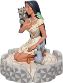 Statuette résine pocahontas, meeko et flit "brave beauty" - jim shore-enesco 18cm