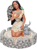 Statuette résine pocahontas, meeko et flit "brave beauty" - jim shore-enesco 18cm