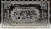 Harry potter - poudlard express - ticket plaqué argent collector