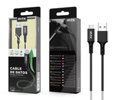 Câble en aluminium micro usb - 1m 2a - bt753 noir