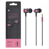 Ecouteurs + micro 8044 noir et rouge clair - Accessoires Mobiles