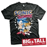 Sonic the hedgehog - t-shirt big & tall - sonic & tails (3xl)