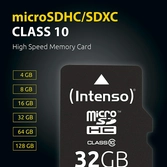 Microsd xc 64 gb + adaptateur classe 10 - Cartes Mémoire