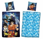 Dragon ball - parure de lit 140x200cm dragon ball super '100% coton'