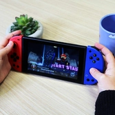 Gioteck - jc20 controllers pour nintendo switch rouge foncé&bleu foncé