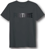 Fortnite - foil logo black t-shirt l