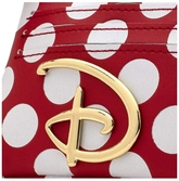 Porte monnaie / porte cartes logo disney rouge et blanc - loungefly
