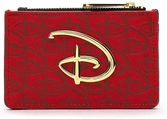 Porte-monnaie logo disney rouge et noir en relief - loungefly