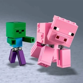 Lego - Minecraft 21157 - Bigfigurine Cochon et Bébé Zombie