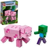 Lego - Minecraft 21157 - Bigfigurine Cochon et Bébé Zombie