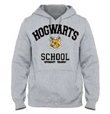 Harry potter - hogwarts school grey men's sweat hoodie - l