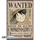 One piece - poster wanted luffy new roulé filmé (91.5x61)
