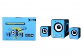 Enceintes PC 2.1 k3341 bleu 5W + 3W x2