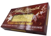 Fallout - nuka world - ticket plaqué or 24k collector