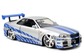 Brian's Nissan Skyline GT-R (R34) 21:24 Jada Toys -  Fast 2 Furious