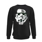 Star wars - stormtrooper head tag black men's round collar sweat - m - Textiles, Mode Geek