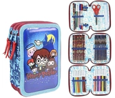 Harry potter - trousse 3 tirettes premium - pvc