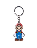 Super mario - mario metal keychain with movable head