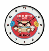 Friends - life is better... - horloge en plastique diamètre 25cm