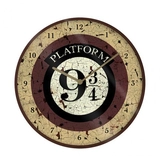 Harry potter - platform 9 3/4 - horloge en plastique diamètre 25cm