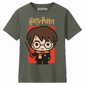 Harry potter - t-shirt kaki harry chibi - fille 12 ans