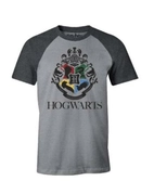 Harry potter - t-shirt gris chiné poudlard académique - l