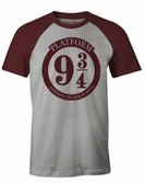 Harry potter - t-shirt gris chiné de londres à poudlard - s