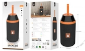Enceinte bluetooth oditro vers. 5.0 - 2x3w f6483 - micro sd/usb/fm/tf/aux - noire et orange