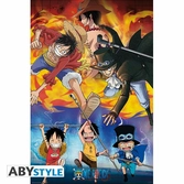One piece - ace, sabo & luffy - poster '91x61'