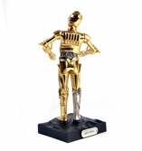 Star wars - c3po - figurine étain plaqué or édition limitée