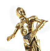 Star wars - c3po - figurine étain plaqué or édition limitée