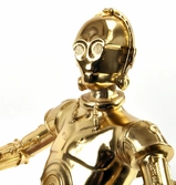 Star wars - c3po - figurine étain plaqué or édition limitée