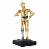 Star wars - c3po - figurine étain plaqué or édition limitée