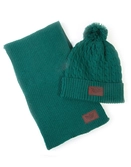 Zelda - green braid beanie & scarf gift set