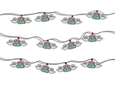 Friends - central perk - guirlande lumineuse 12 leds 240cm (piles)