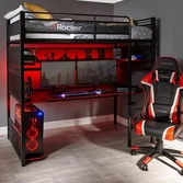 X rocker - battlebunk gaming bed with integrated xl gaming desk