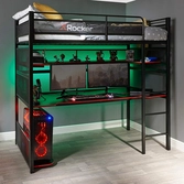 X rocker - battlebunk gaming bed with integrated xl gaming desk
