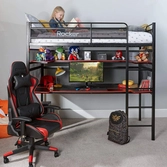 X rocker - battlebunk gaming bed with integrated xl gaming desk