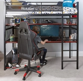 X rocker - battlebunk gaming bed with integrated xl gaming desk