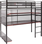 X rocker - battlebunk gaming bed with integrated xl gaming desk
