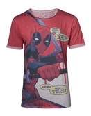 Deadpool - all over men's t-shirt with roll-up sleeves
