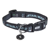 Darth vader - collier chien - m (longueur 35-55cm - largeur 2cm)