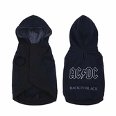Ac/dc - hoodie chien - s (long. 32cm - tour de taille 50-58cm)